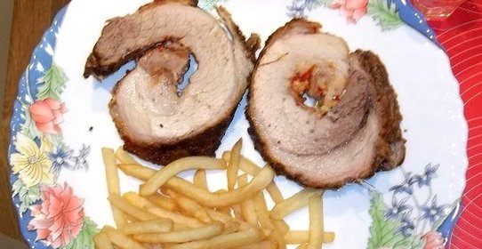 Малосольная копченая свинина