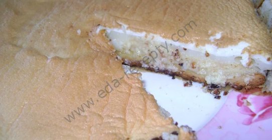 Лимонный пирог с безе