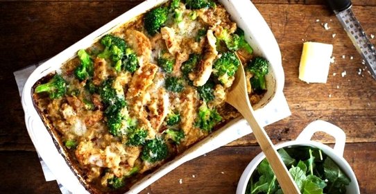 Курица с брокколи в сливочном соусе