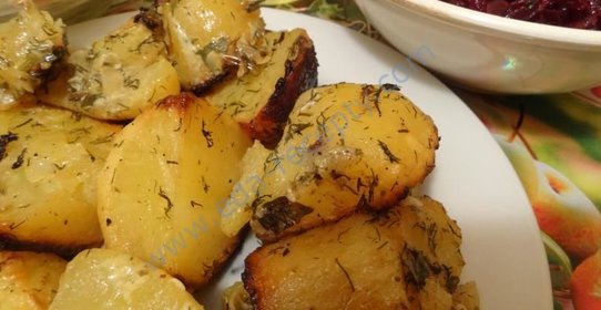 Картофель запеченный в рукаве в духовке постный