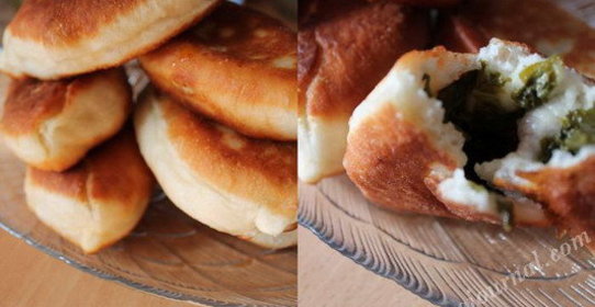 Относительно быстрые постные пирожки со щавелем