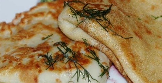 Блинчики с ливерной колбасой