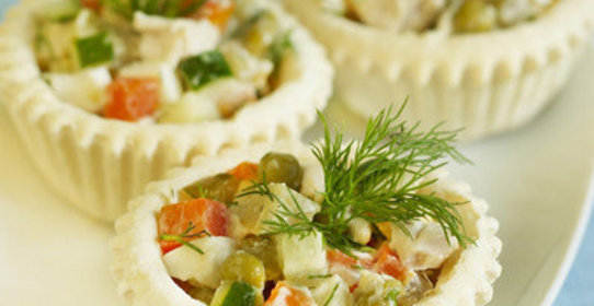 Салат оливье с индейкой