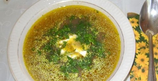 Грибной суп с рисом