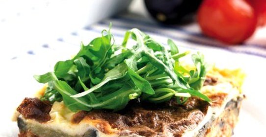 Пирог из баклажанов и мяса