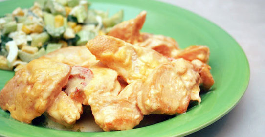 Куриные грудки в сливочном соусе