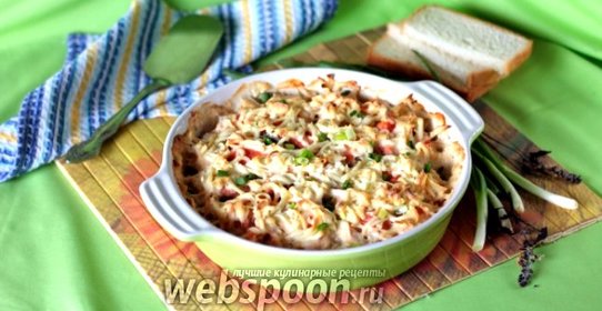 Картофель запечённый с форелью и фетаксой