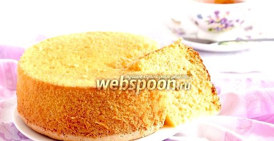 Миндальный шифоновый бисквит