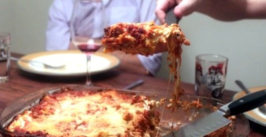 Лазанья с фаршем и моцареллой