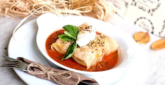 Голубцы с овощным рататуем