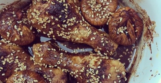 Куриные ножки с инжиром