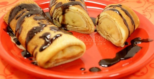 Блинчики с бананом