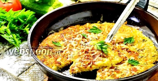 Картофельный пирог на сковороде