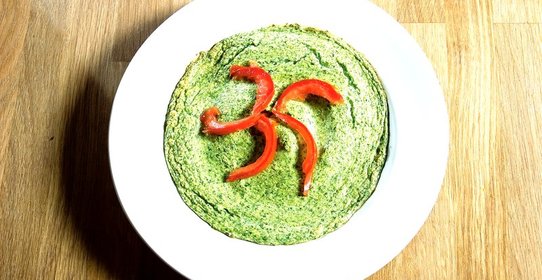 Суфле из шпината, петрушки и тофу