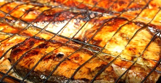 Лосось на гриле с тимьяном