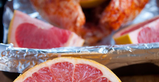 Курица с паприкой и грейпфрутом