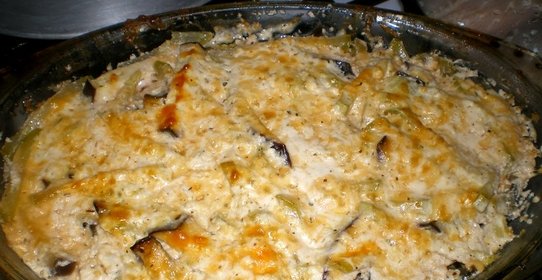 Овощи под сырным соусом