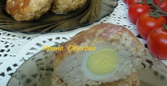 Куриные котлеты с перепелиными яйцами