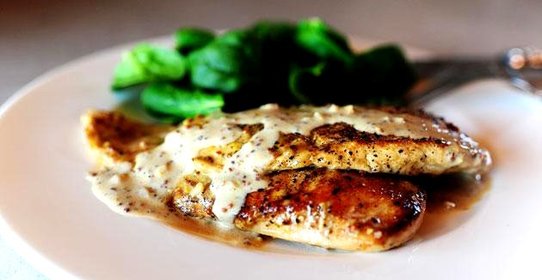 Курица с горчично-сливочным соусом