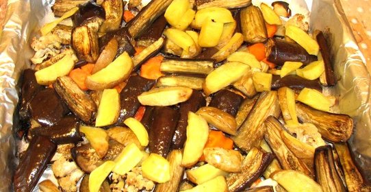 Овощи печеные в духовке