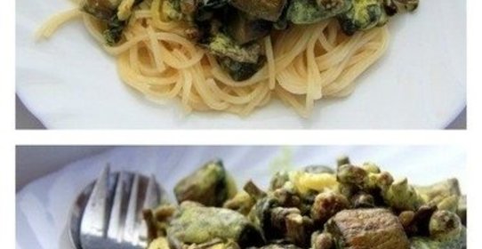 Спагетти с грибами