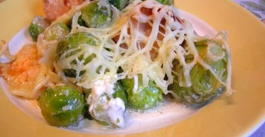 Курица с брюссельской капустой