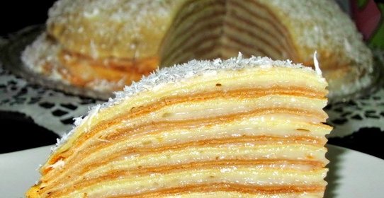 Блинный торт с медом