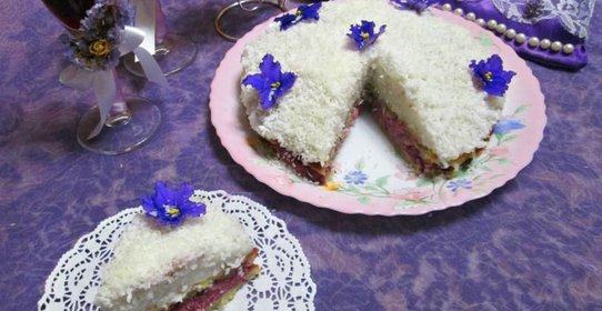 Постный банано-кокосовый торт