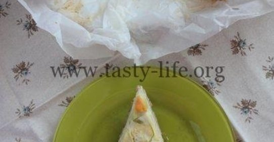 Пирог с овощными лепестками