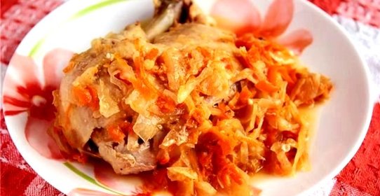 Курица с квашеной капустой