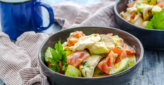 Быстрое рагу из кабачков с куриным филе