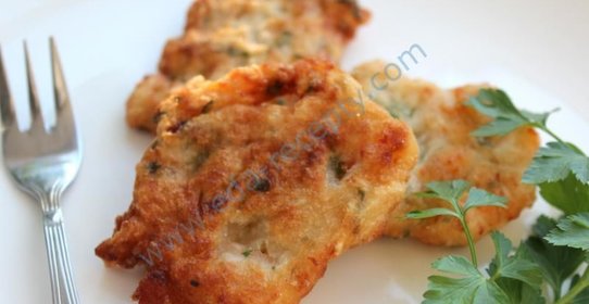 Хрустящие оладьи с креветками