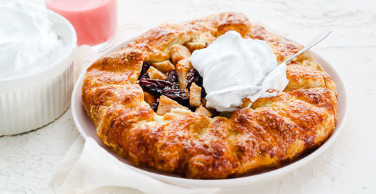 Слоеный пирог с грушами