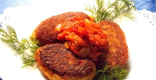 Котлеты из путассу с костями