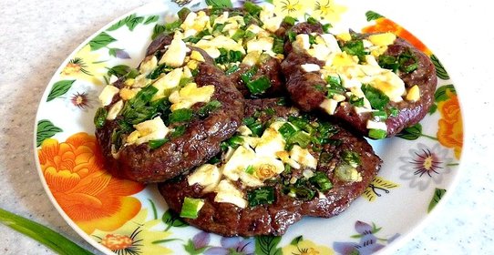 Печёночные оладьи с припёком