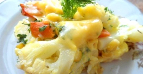 Цветная капуста запеченная в духовке с яйцом