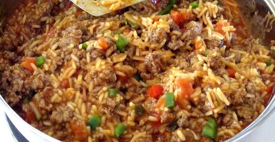 Говядина с жареным рисом по Итальянски