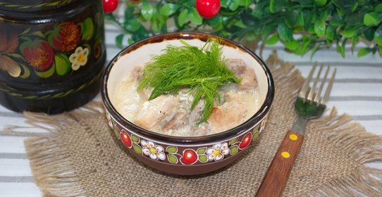 Свинина под сырным соусом