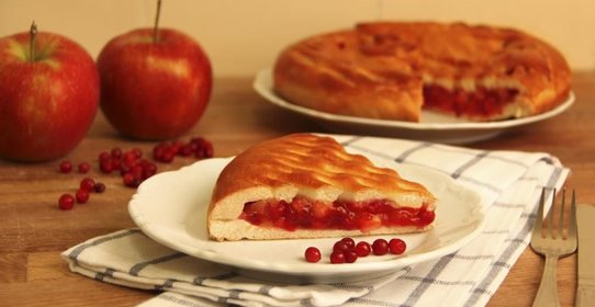 ПИРОГ С БРУСНИКОЙ И ЯБЛОКАМИ ОТ ОКЕЙ