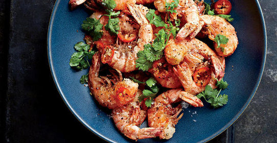 Креветки с солью и перцем