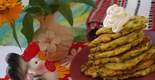 Кабачково-сырные оладьи