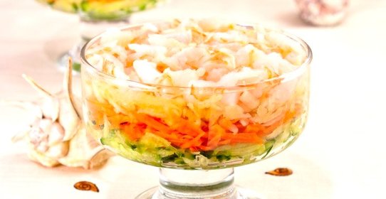 Салат-коктейль с креветками