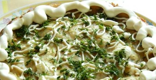 Заливной пирог на кефире в мультиварке