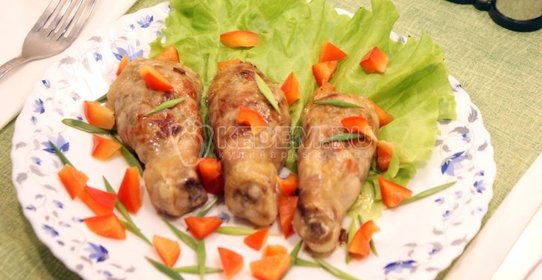 Фаршированные куриные голени