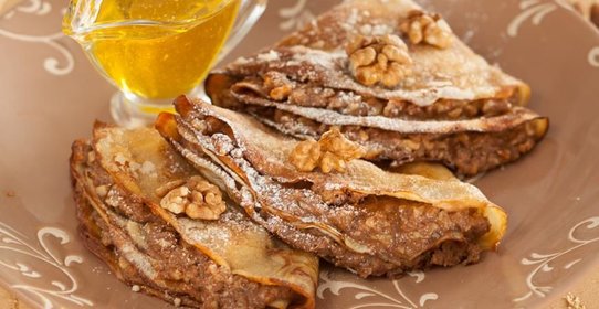 Блинчики с ореховой начинкой