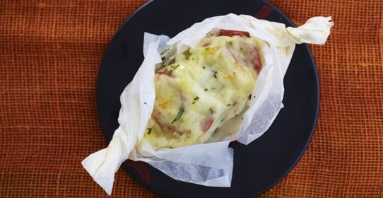 Куриная грудка в конверте с моцареллой