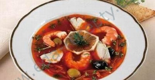 Солянка с креветками