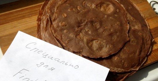 Ржаные блины с какао