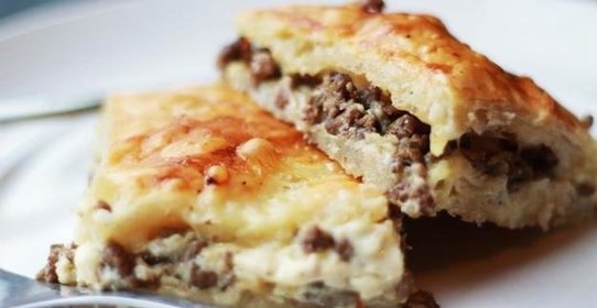 Греческий пирог с мясным фаршем