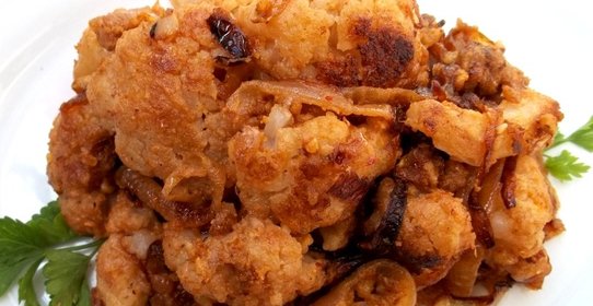 Цветная капуста с грецкими орехами